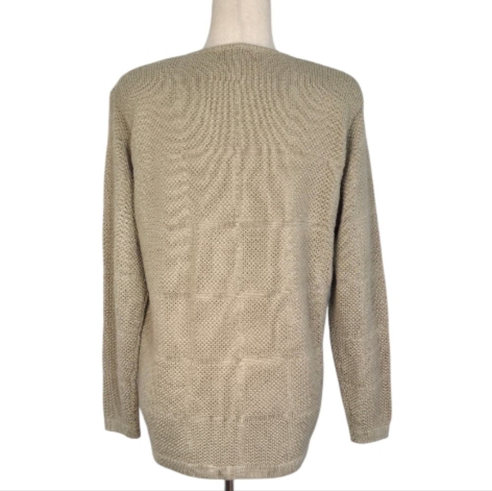 Alfred Dunner Floral Embroidered Textured Knit Zip Cardigan Sweater M - Picture 3 of 11